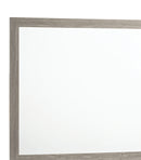 Yasmine White Modern Style Mirror in Gray finish Wood