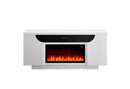 Aileen White 66" Ent Unit with LED, Speakers, Crystal and Pop-Up Doors