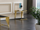 Kari Modern Style Marble End Table with Metal Base