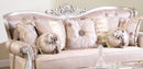 Daisy Traditional Style Sofa in Pearl finish Wood