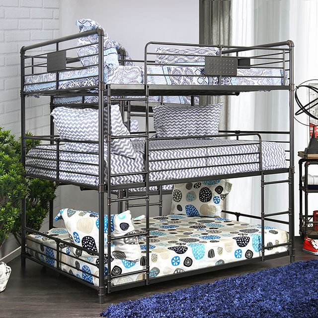 Olga I Antique Black Full/Full Bunk Bed - My Sweet Home Furniture (Queens, NY)