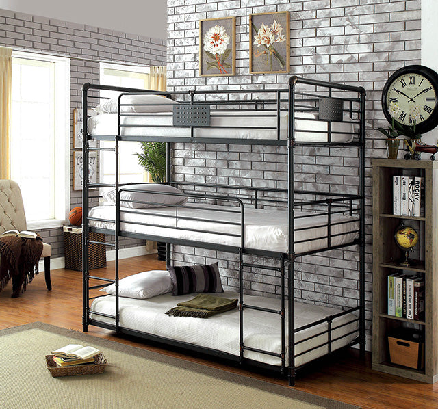 Olga I Antique Black Full/Full Bunk Bed - My Sweet Home Furniture (Queens, NY)