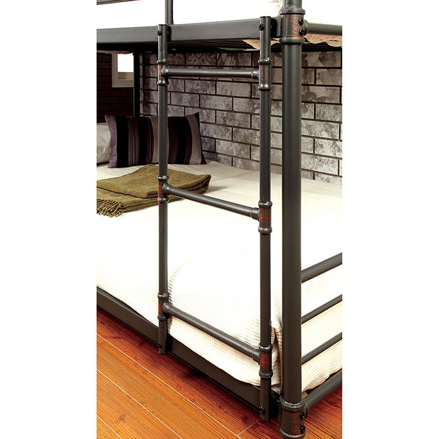 Olga I Antique Black Full/Full Bunk Bed - My Sweet Home Furniture (Queens, NY)