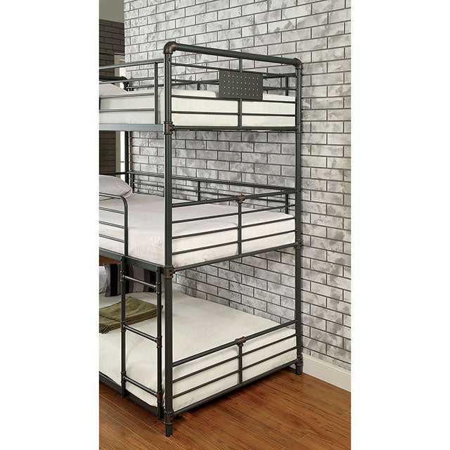 Olga I Antique Black Full/Full Bunk Bed - My Sweet Home Furniture (Queens, NY)
