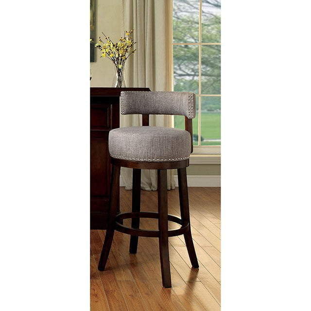 LYNSEY Dark Oak/Light Gray 29" Bar Stool - My Sweet Home Furniture (Queens, NY)