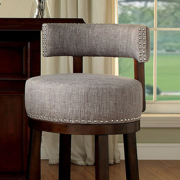 LYNSEY Dark Oak/Light Gray 29" Bar Stool - My Sweet Home Furniture (Queens, NY)