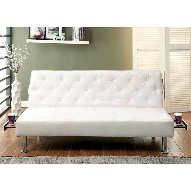 Farel Futon Sofa Red & White - My Sweet Home Furniture (Queens, NY)