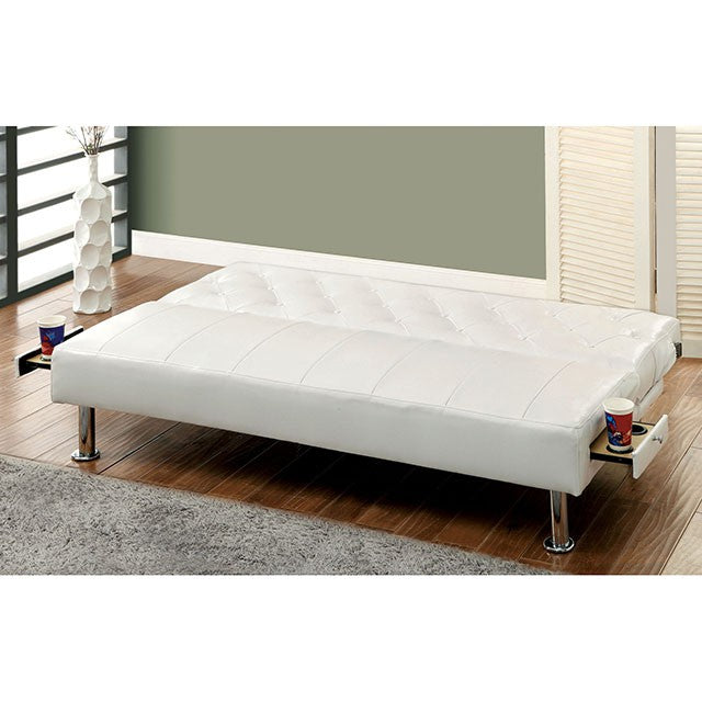 Farel Futon Sofa Red & White - My Sweet Home Furniture (Queens, NY)