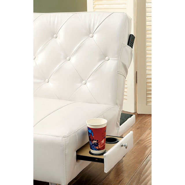 Farel Futon Sofa Red & White - My Sweet Home Furniture (Queens, NY)