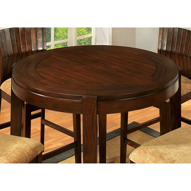 Ottawa Round Dining Table Brown - My Sweet Home Furniture (Queens, NY)