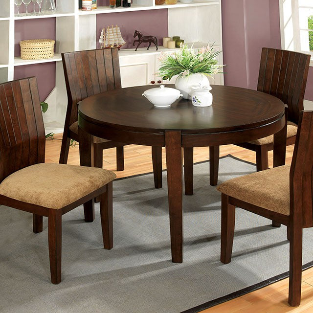 Ottawa Round Dining Table Brown - My Sweet Home Furniture (Queens, NY)