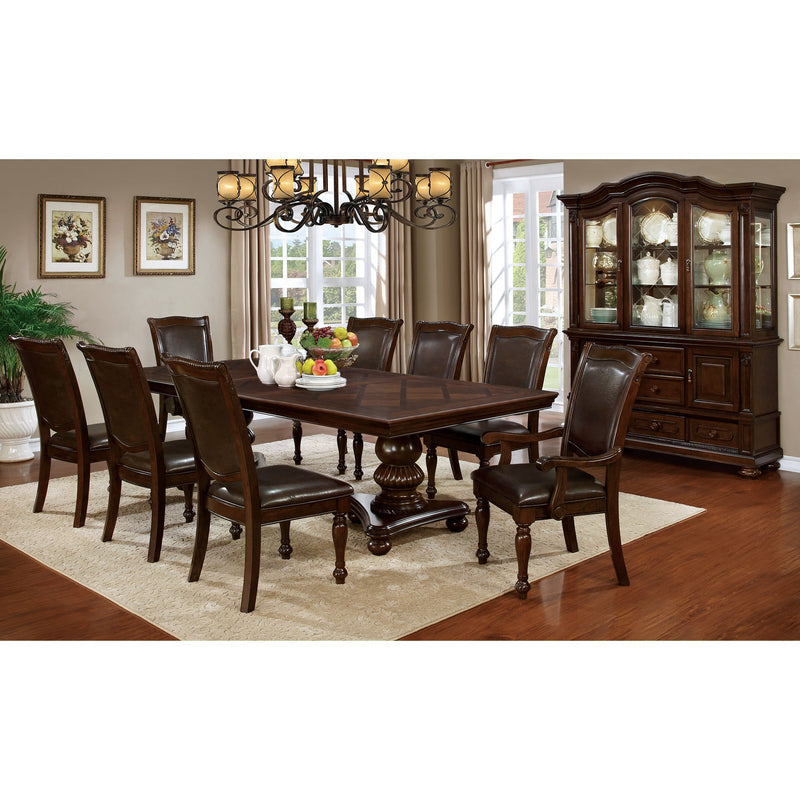 Alpena Brown Cherry/Espresso Arm Chair (2/CTN) - My Sweet Home Furniture (Queens, NY)