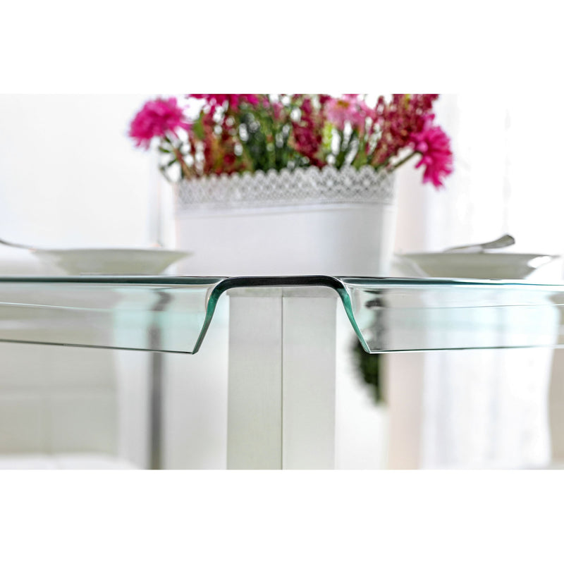 Richfield 5 Pc Counter Ht Table Set Silver - My Sweet Home Furniture (Queens, NY)