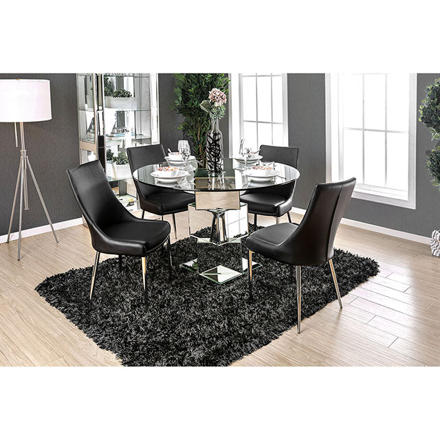 Izzy 5 Pc Dining Table Set (Black Chairs) - My Sweet Home Furniture (Queens, NY)