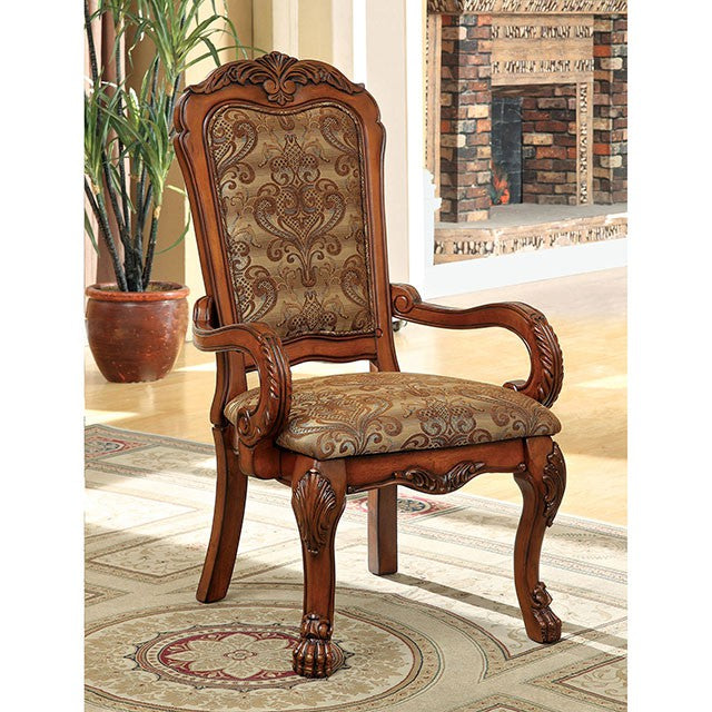Medieve Antique Oak Arm Chair (2/CTN) - My Sweet Home Furniture (Queens, NY)