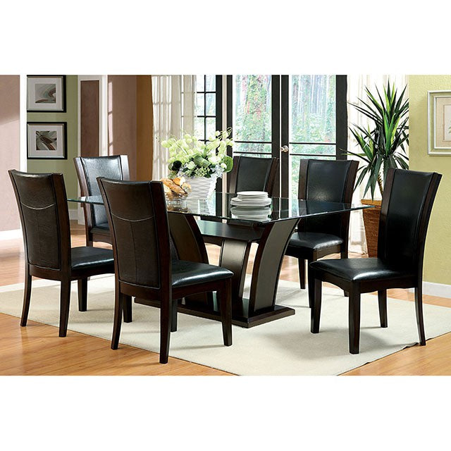 Manhattan 7 Pc Dining Table Set Cherry - My Sweet Home Furniture (Queens, NY)