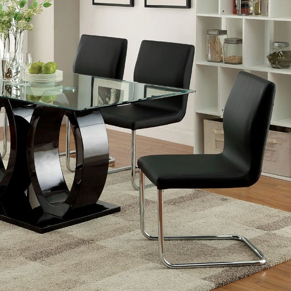 Lodia 7 Pc Dining Table Set Black - My Sweet Home Furniture (Queens, NY)