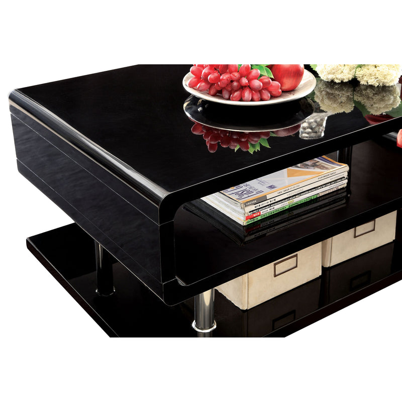 Ninove Black/Chrome End Table - My Sweet Home Furniture (Queens, NY)