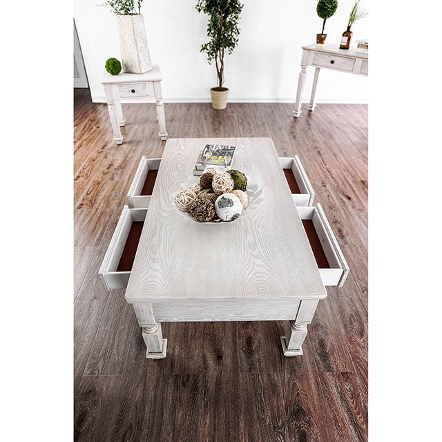 Joliet Antique White End Table - My Sweet Home Furniture (Queens, NY)