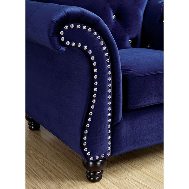 Jolanda Chair Blue & Grey - My Sweet Home Furniture (Queens, NY)