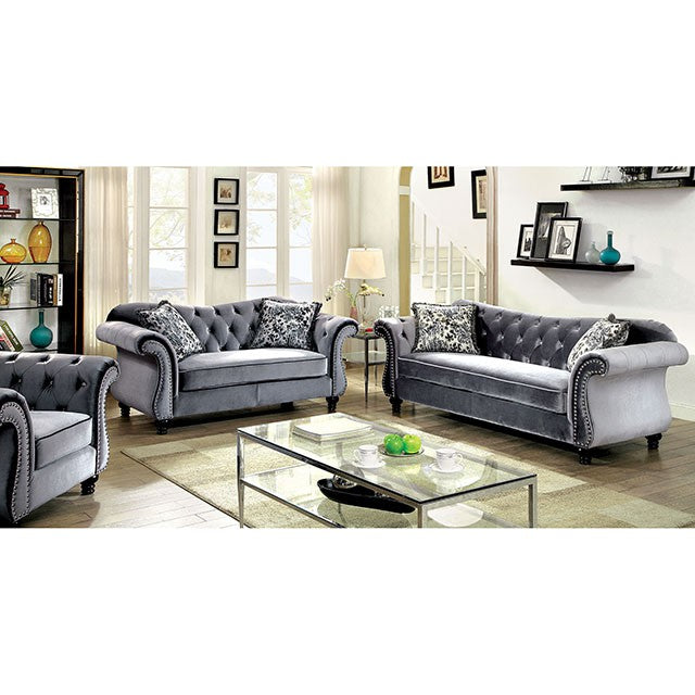Jolanda Chair Blue & Grey - My Sweet Home Furniture (Queens, NY)