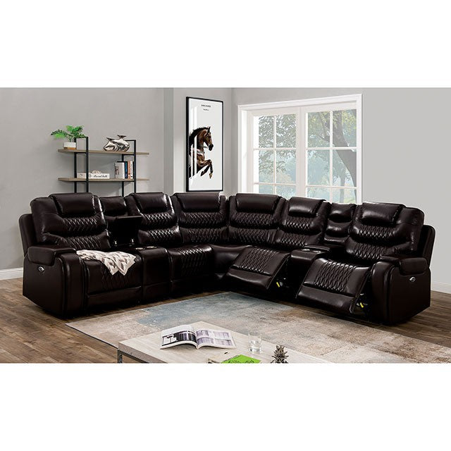 Mariah Power Sectional Brown - My Sweet Home Furniture (Queens, NY)