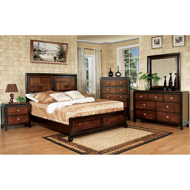 Patra Acacia/Walnut E.King Bed - My Sweet Home Furniture (Queens, NY)