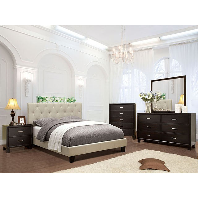 Leeroy Bed Ivory & Brown - My Sweet Home Furniture (Queens, NY)
