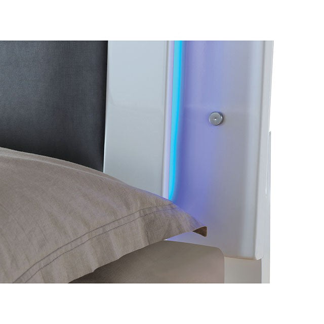 CLEMENTINE Glossy White Queen Bed - My Sweet Home Furniture (Queens, NY)