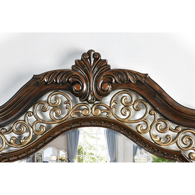 Menodora Brown Cherry E.King Bed - My Sweet Home Furniture (Queens, NY)