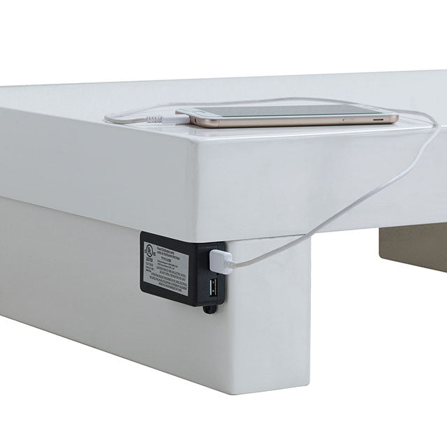 Christie Glossy White Night Stand - My Sweet Home Furniture (Queens, NY)