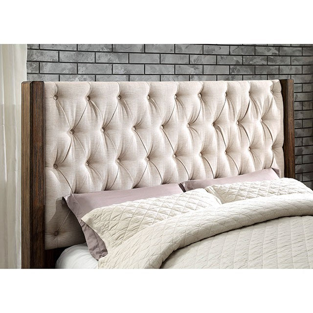 Hutchinson Rustic Natural Tone/Beige Cal.King Bed w/ Drawers - My Sweet Home Furniture (Queens, NY)