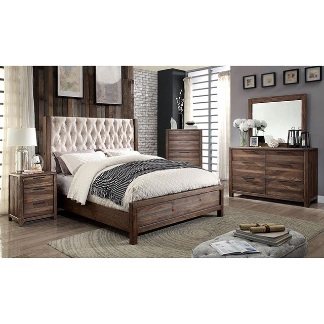 Hutchinson Rustic Natural Tone/Beige E.King Bed - My Sweet Home Furniture (Queens, NY)