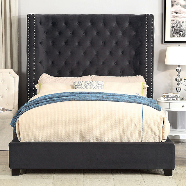 Rosabelle Bed Black, Grey, & Ivory - My Sweet Home Furniture (Queens, NY)