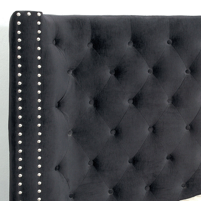 Rosabelle Bed Black, Grey, & Ivory - My Sweet Home Furniture (Queens, NY)