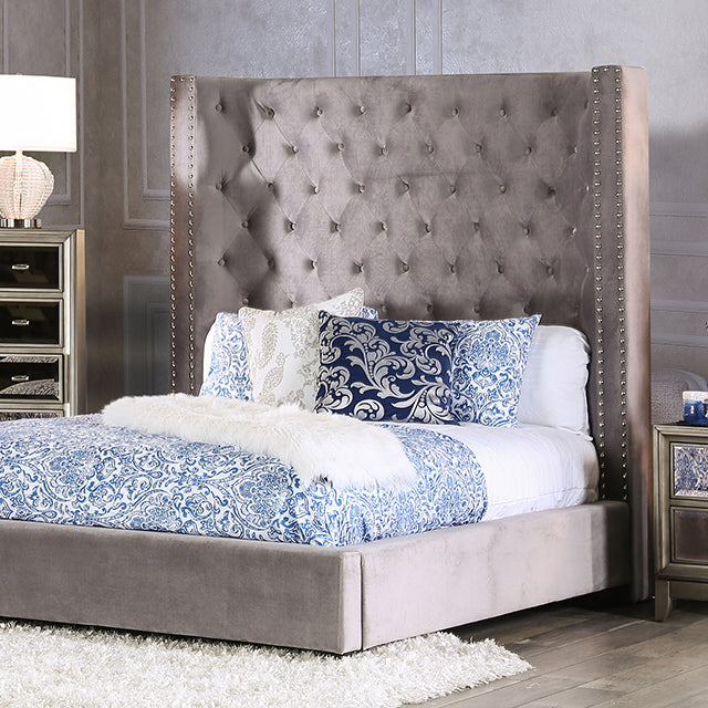 Rosabelle Bed Black, Grey, & Ivory - My Sweet Home Furniture (Queens, NY)