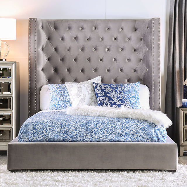 Rosabelle Bed Black, Grey, & Ivory - My Sweet Home Furniture (Queens, NY)