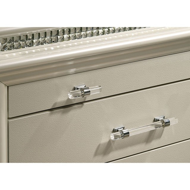 Maddie Bed White & Silver