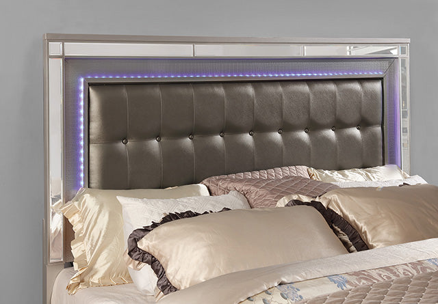 Brachium Silver E.King Bed - My Sweet Home Furniture (Queens, NY)