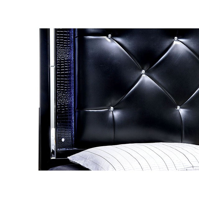 BELLANOVA Black Queen Bed - My Sweet Home Furniture (Queens, NY)