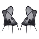 Alverta Foldable Chair Grey & Black (2/Ctn)