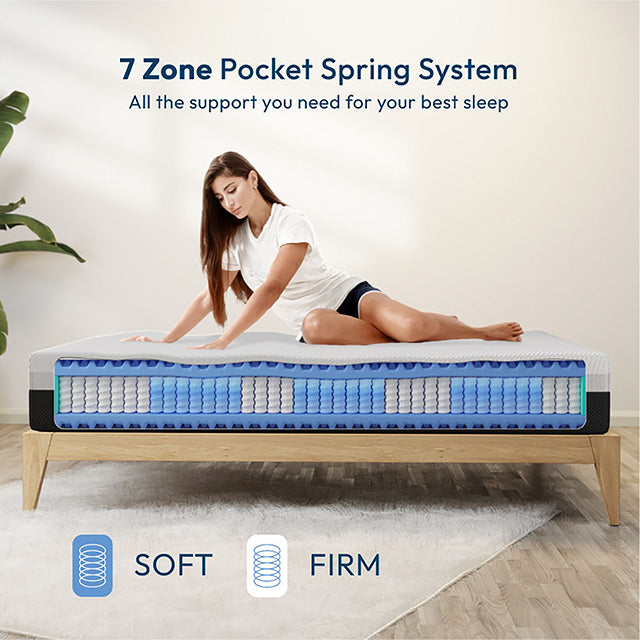 Verbena 12" Cal.King Hybrid Pocket Coil Mattress - My Sweet Home Furniture (Queens, NY)