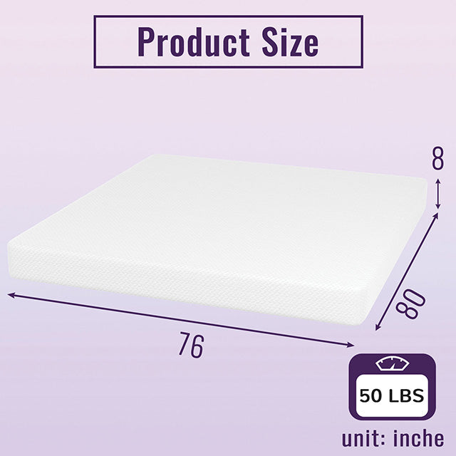 Nasturtium 8" E.King Bamboo Charcoal Infused Memory Foam - My Sweet Home Furniture (Queens, NY)