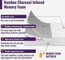 Nasturtium 8" Queen Bamboo Charcoal Infused Memory Foam
