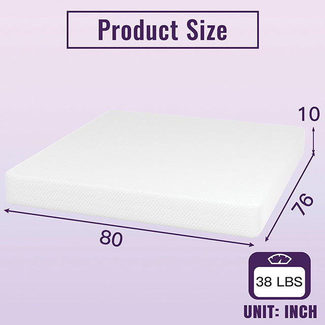Nasturtium 10" E.King Bamboo Charcoal Infused Memory Foam - My Sweet Home Furniture (Queens, NY)