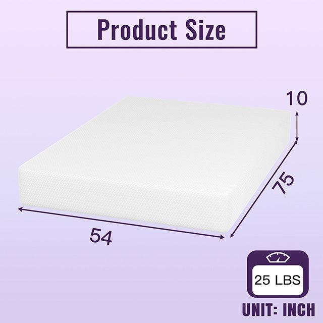 Nasturtium 10" Full Bamboo Charcoal Infused Memory Foam - My Sweet Home Furniture (Queens, NY)