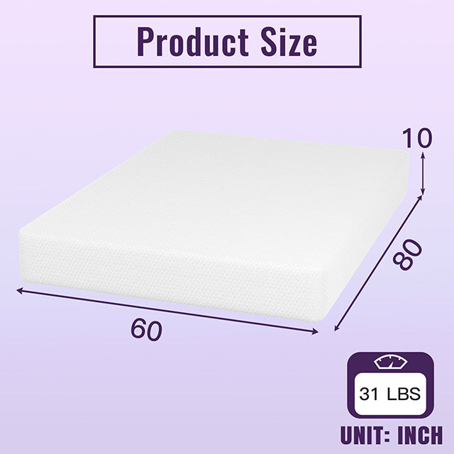 Nasturtium 10" Queen Bamboo Charcoal Infused Memory Foam - My Sweet Home Furniture (Queens, NY)
