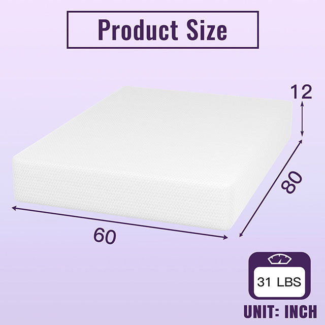 Nasturtium 12" Queen Bamboo Charcoal Infused Memory Foam - My Sweet Home Furniture (Queens, NY)