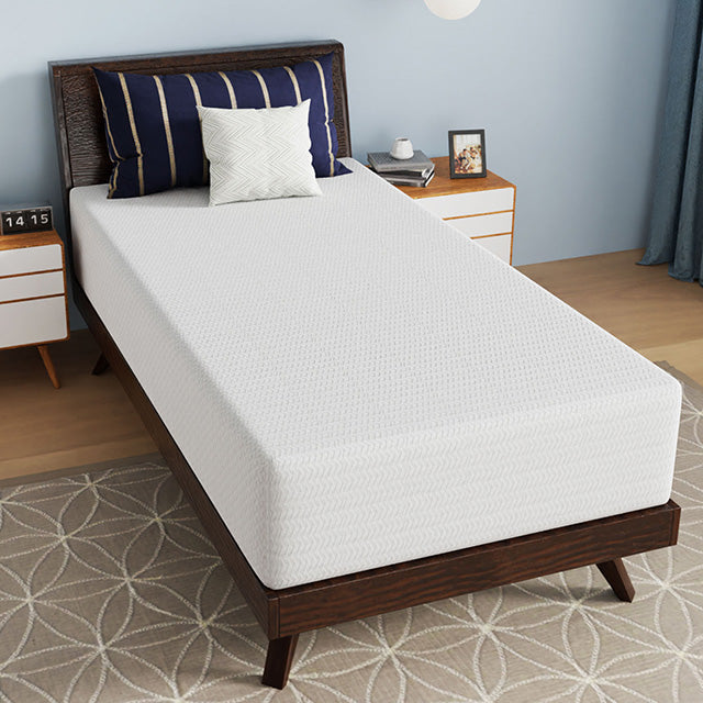 Nasturtium 12" Twin Bamboo Charcoal Infused Memory Foam - My Sweet Home Furniture (Queens, NY)