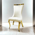 Basilicata Gold Chair (2/CTN) White, Gray, & Black